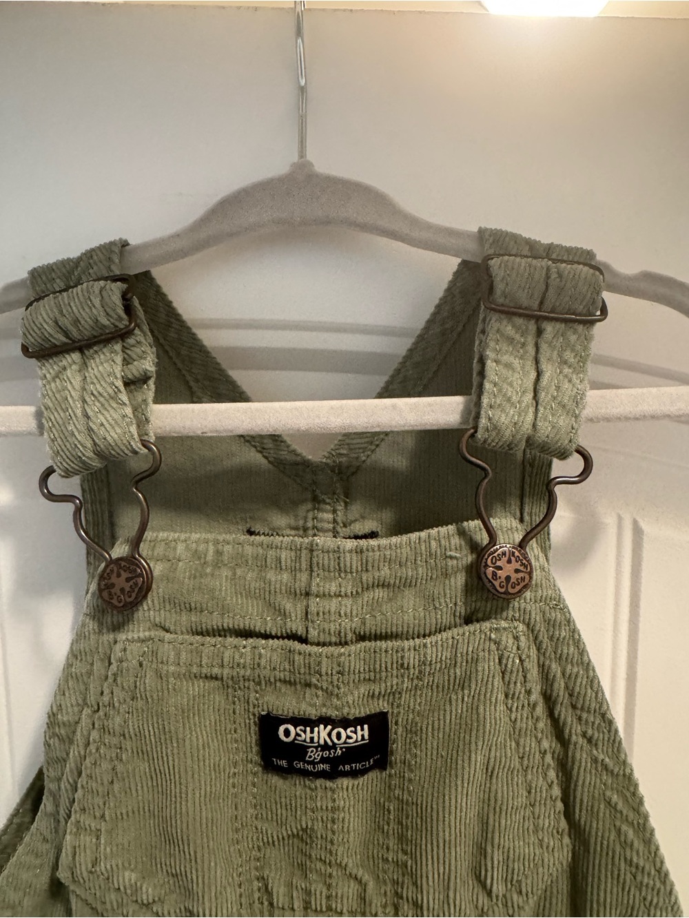 OshKosh B'gosh Olive Green Corduroy Overalls - Picture 4 of 6